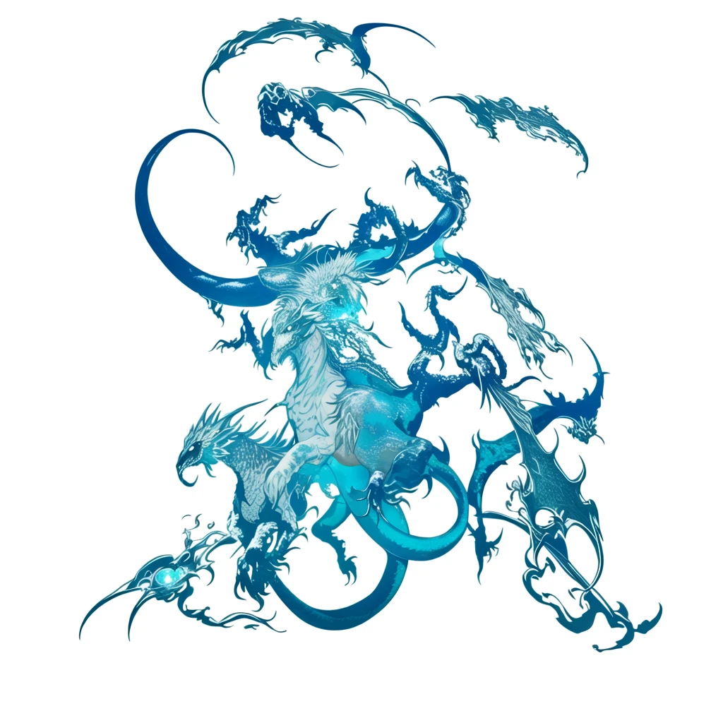 (Highest quality), ((masterpiece)), (Superior), original, Highly detailed CG Unity 8k wallpaper,
Blue is the main color,Dragon
