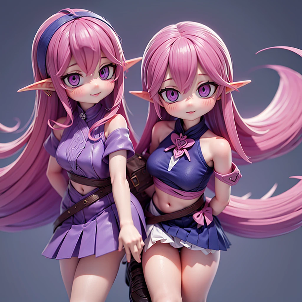  Keera ,anime girl with pink hair and blue eyes in purple dress, Hold the pudica pose, elf girl wearing floral outfit, color line art, wear a skirt, color linear, Cute anime waifu in beautiful dress, soft anime illustration, flat anime style shading, sensational art anime, tác động của ayaka genshin, moe anime art style