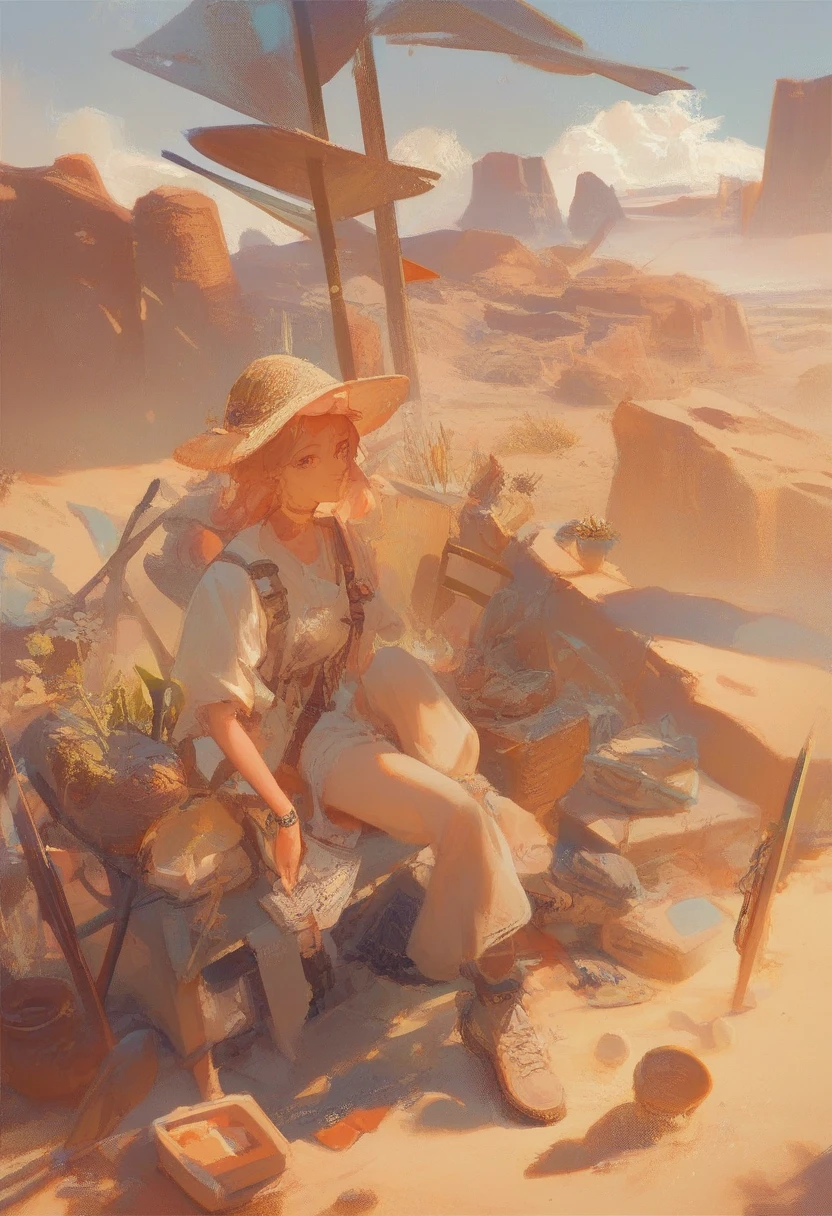Desert, hidden underground bunker
