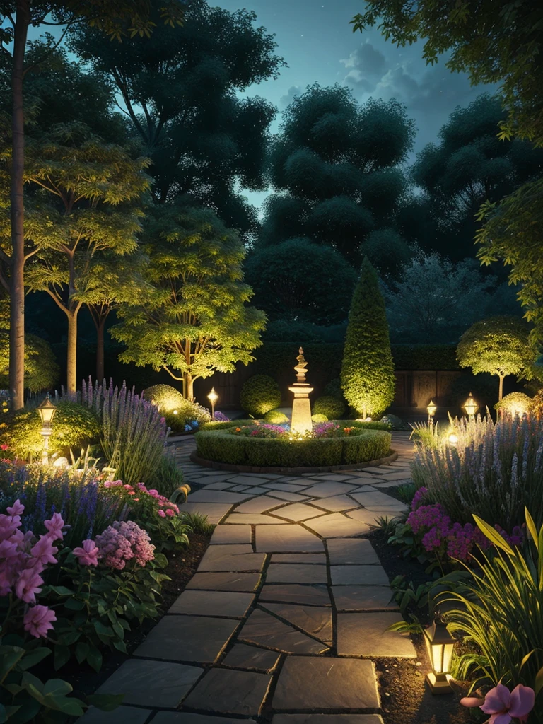 Ina garden, highly detailed, Zwxthej 1900s, animated cartoon, gorgeous lighting, illuminated