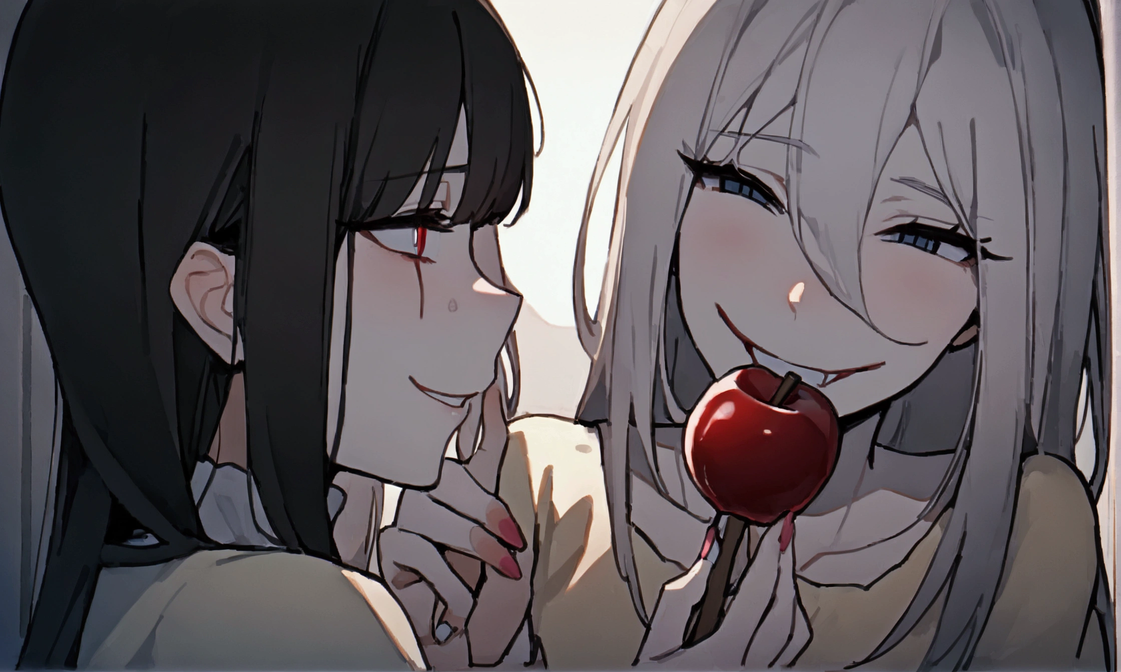 (masterpiece:1.2, Highest quality), (snow white:1.3), 1 female, whole body, casual, Minimal makeup, pale,Natural materials, Close-up face, (Wicked Smile:1.3), Bright Eyes,Hearts in the Eyes ,8K high resolution, Fine Lines, ((whole body)), (have a poison apple:1.2),(Girl putting on makeup in front of a mirror:1.3) , (机の上にsnow whiteの絵本が置いてある:1.3)