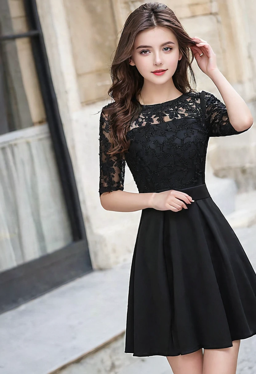 Fille 18ans robe très courte moulante noir
