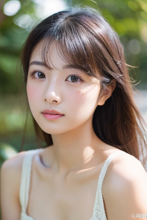 lens: 135mm f1.8, (Highest quality), (Beautiful 23 year old Japanese girl), (Moisturized lips), Narrow eyes, double eyelid, Delicate clavicle, Flat Chest ,Problem, (let me'let me'please look again), Embarrassing, smile, (Spotted sunlight: 1.2), Professional Lighting, (Dark blue sleeveless shirt), (Sunburned skin: 0.2), Full body photo, Full Body Focus, Beautifully upright