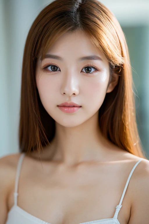 lens: 135mm f1.8, (Highest quality), (Beautiful 23 year old Japanese girl), (Moisturized lips), Narrow eyes, double eyelid, Delicate clavicle, Flat Chest ,Problem, (let me&#39;let me&#39;please look again), Embarrassing, smile, (Spotted sunlight: 1.2), Professional Lighting, (Sleeveless shirt), (Sunburned skin: 0.2), Full body photo, Full Body Focus, Beautifully upright
