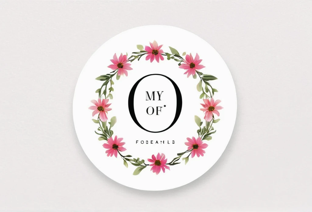 「My Favorite0」The shop logo, Fashionable, Approachable

a stylish logo for beauty products
 FLOWER CIRCULAR LOGO MARK

 Pretty cool
 chic and modern

 White background
