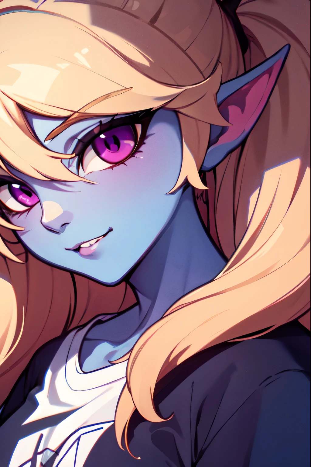 poppy from league of legends in long t shirt t shirt must bewhite detailed aheago face for steam artwork full face full hair original skin colour epic