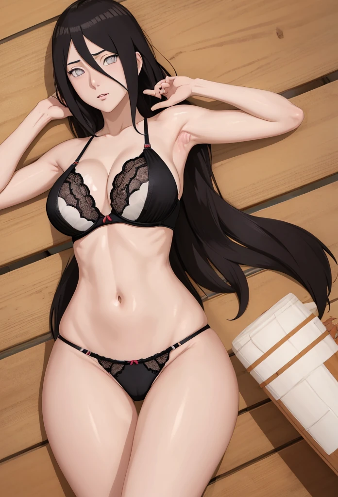 Masterpiece,Solo,1girl,Hanabi Hyuga,(Boruto),Big Breasts,Perfect Body,Sexy Body Hot,High Quality,High Resolution,Photograph 16K,Ultra Detailed,Beautiful,Beautiful Woman,Sexy Bra And Panties,Beach Background 