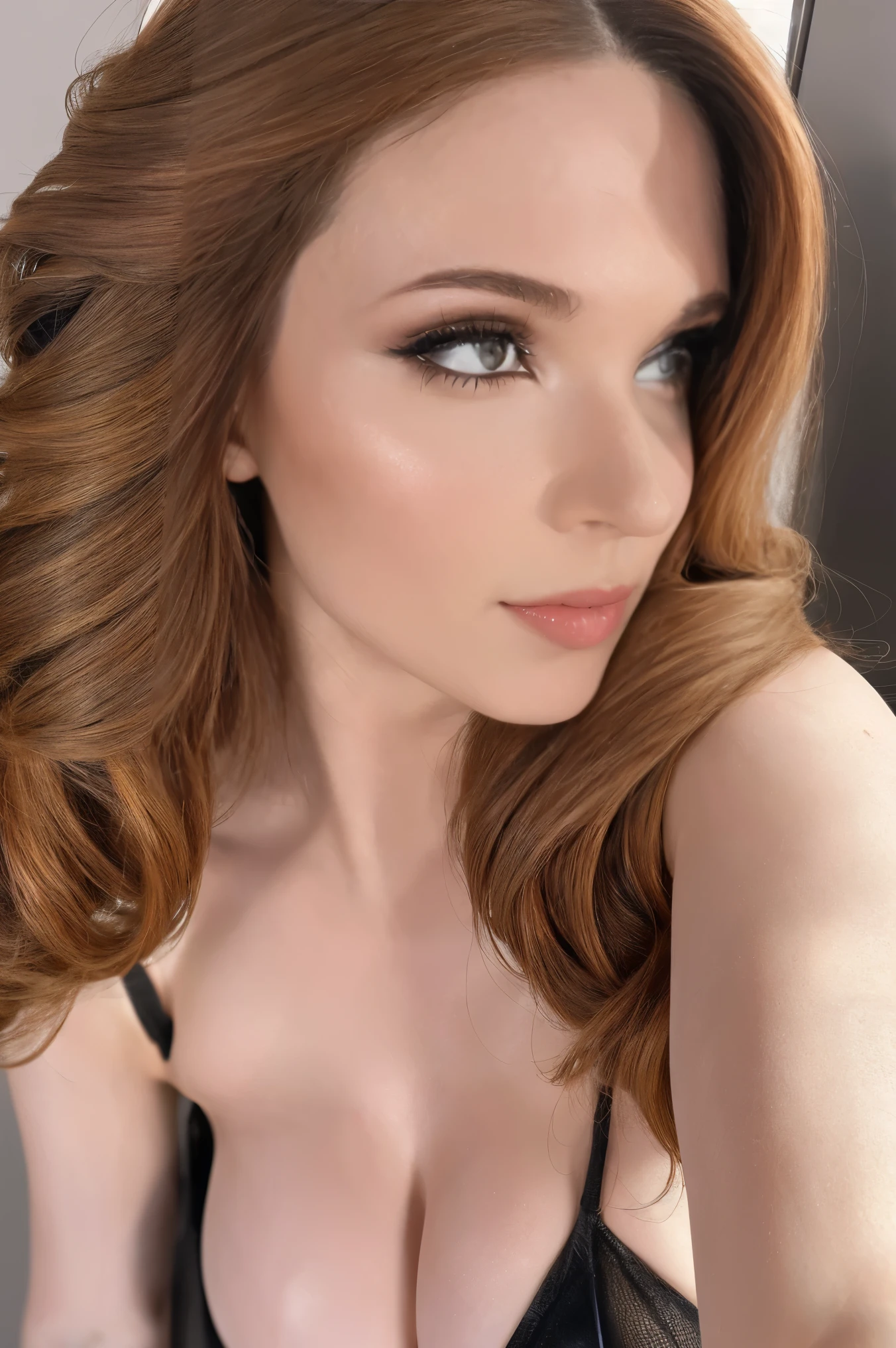 Sexy amouranth portrait of her facing the camera with soft even lighting and bold, , looking right at the camera high quality, masterpiece, UHD (facing the camera) (front view) flat, even lighting realistic human face, real human face with skin, realistically rendered face, human face realistic, single realistic face, human realistic face, realistic person, extremely realistic face, realistic detailed face, ultra realistic face, face very realistic, realistic restored face, detailed realistic face, highly detailed realistic face
