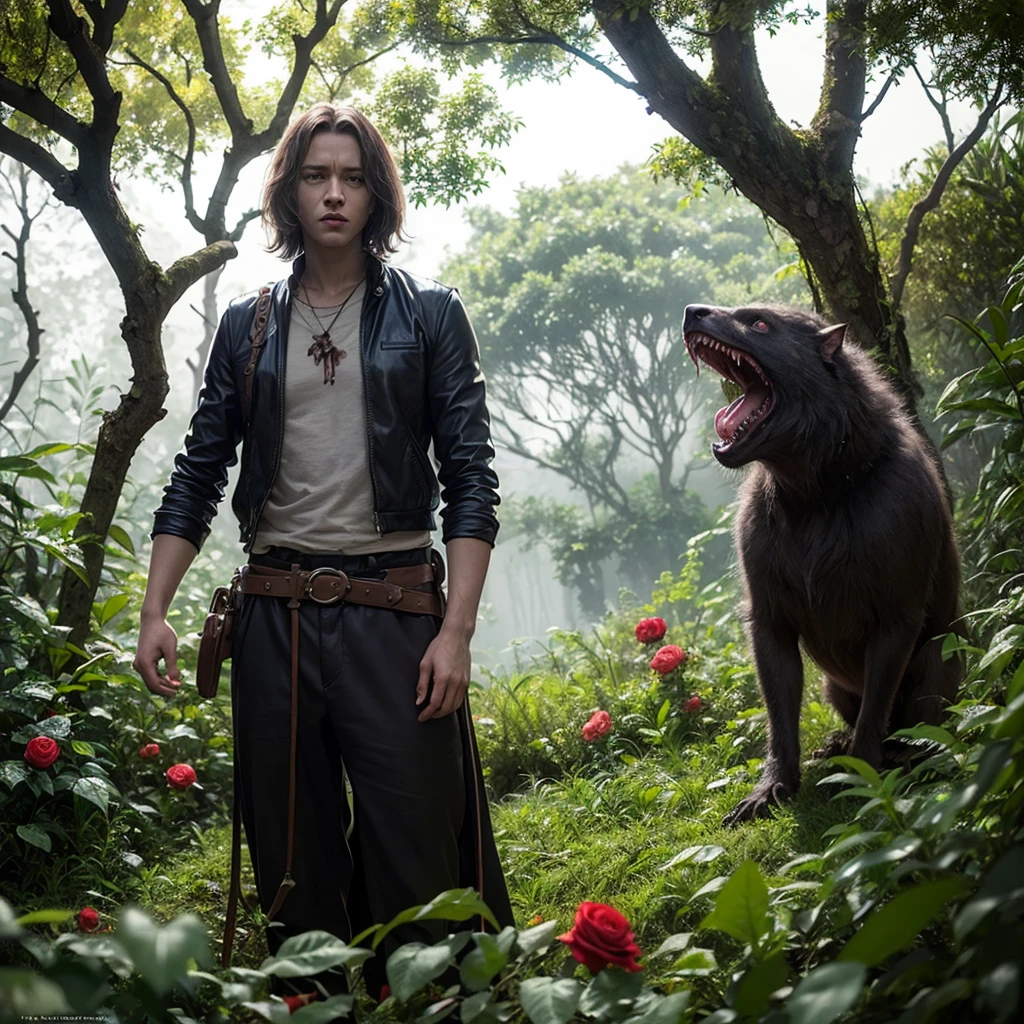 Trees 🌳 creatures 🎄 want blood, trees are scary and hungry, cinema 4d, national geographic photo, asaf hanuka, greg rutkowski, concept art, fantasy art, seb mckinnon, john kenn mortensen, mark brooks, gothic dark fantasy, roses, beauty, hyperrealistic, detailed natural, in jungle 