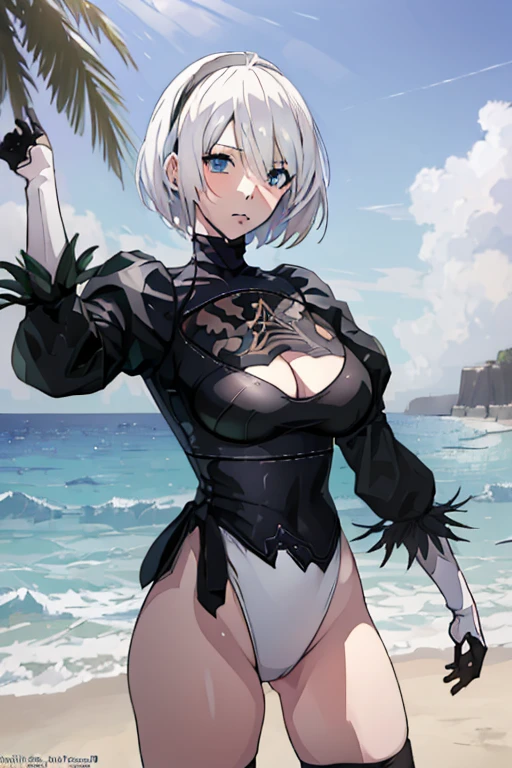  anime no biquíni posando at beach com palmeiras no fundo, extremely detailed artgerm, detailed anime digital art, role model | artgerm, clean and detailed anime art, 2b, seductive anime girl, 2b, realistic bikini, perfect white haired girl, beautiful seductive anime woman, at beach, [ digital art 4k ]!!, digital anime art, uhd, retina, masterpiece, accurate, anatomically correct, textured skin, super detail, high details, high quality, award winning, best quality, 1080P