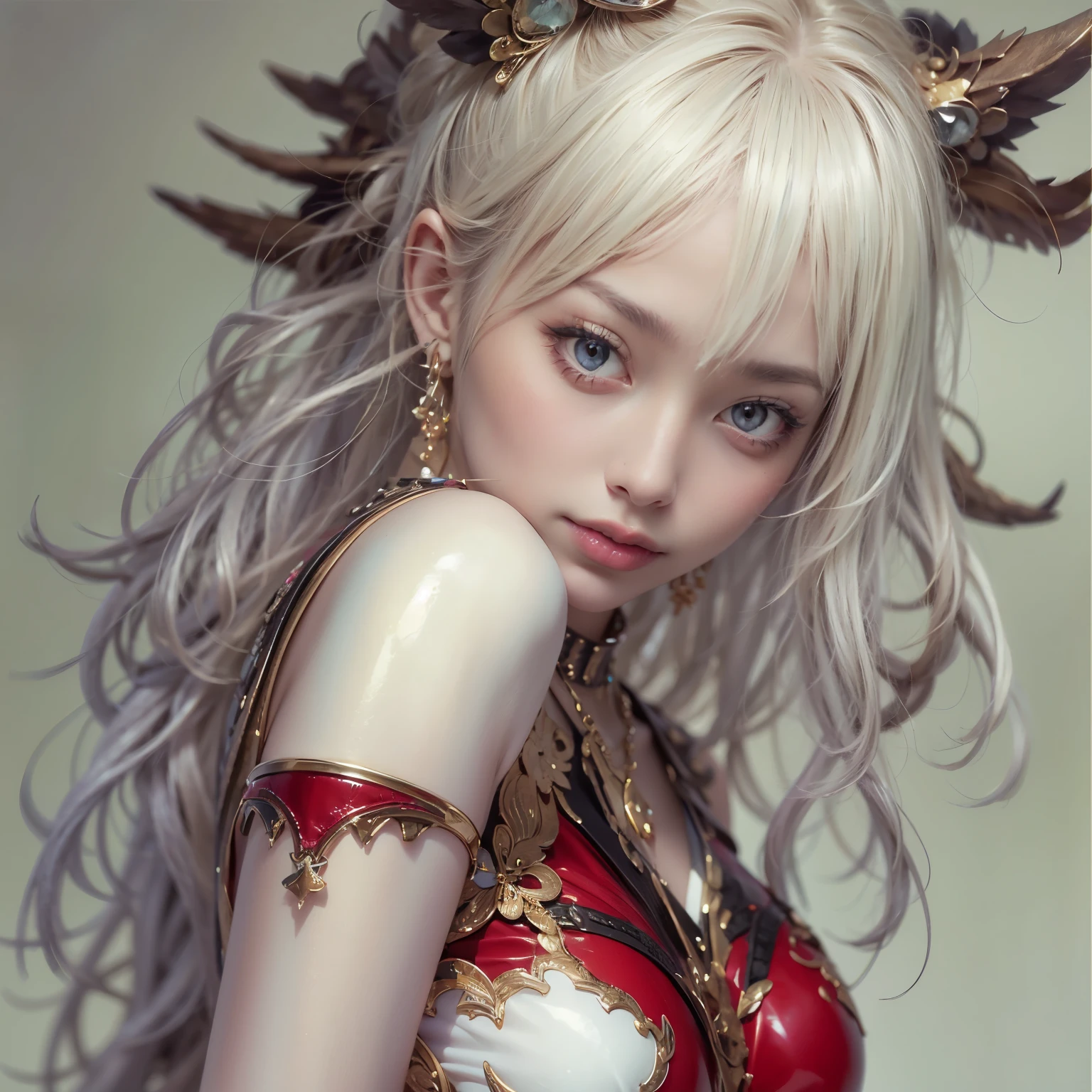 ((masterpiece:1.4)、(top quality:1.4)、(realistic:1.7))、Beauty、super sexy daughter、really beautiful girl、1 girl、Glossy luxury latex、luxury latex bodysuit、Luis Royo、Age 19、Super Ultra Ultra Bikini、beautiful face、cute faces、beautiful tits、beautiful ass、eye for detail、beautiful eyes、RAW photos、red lips、red high heels、choker、necklace、귀Nipple Ring、