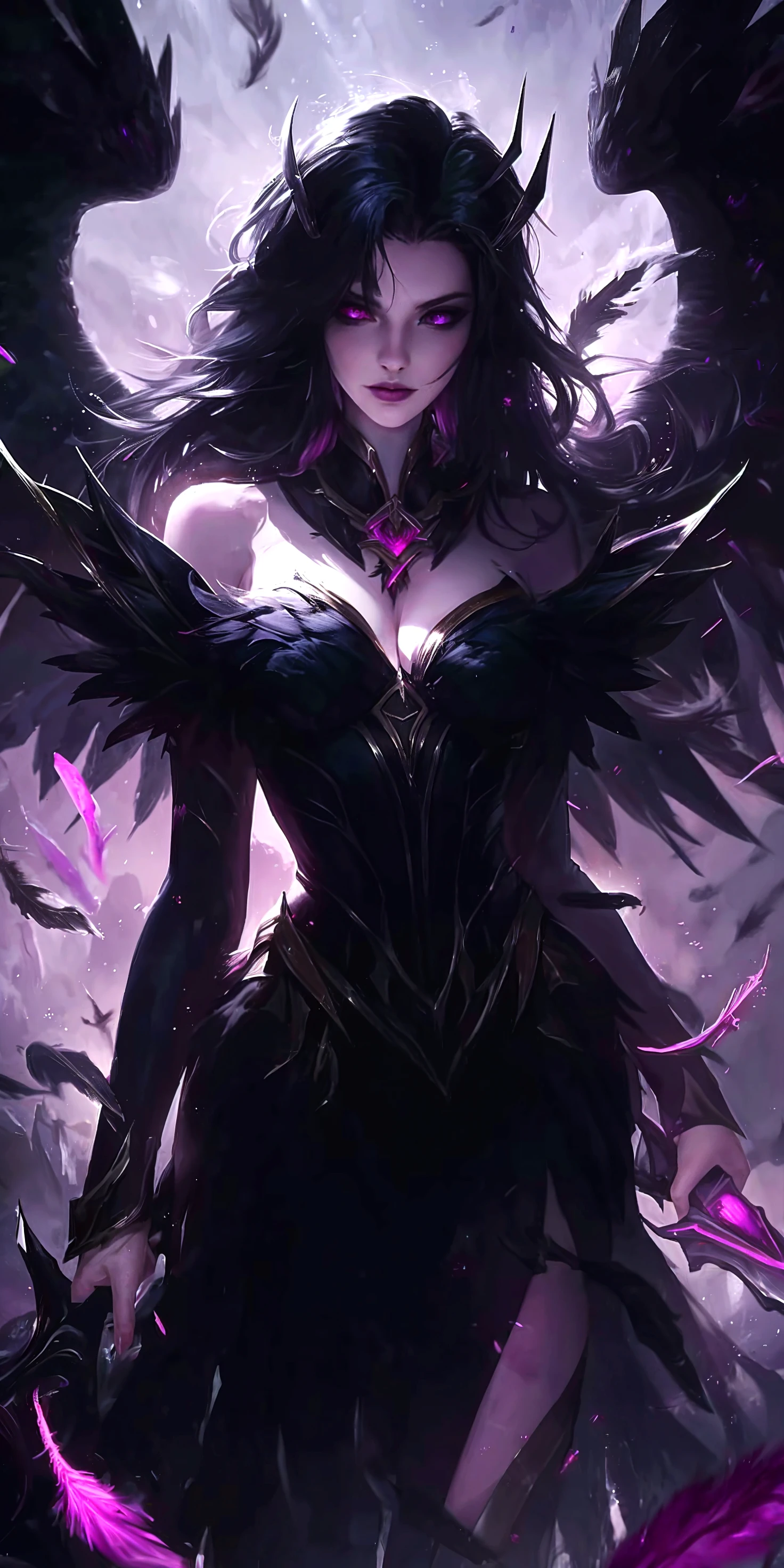 Morgan, League of Legends, wallpapers, eyes, Sexy,