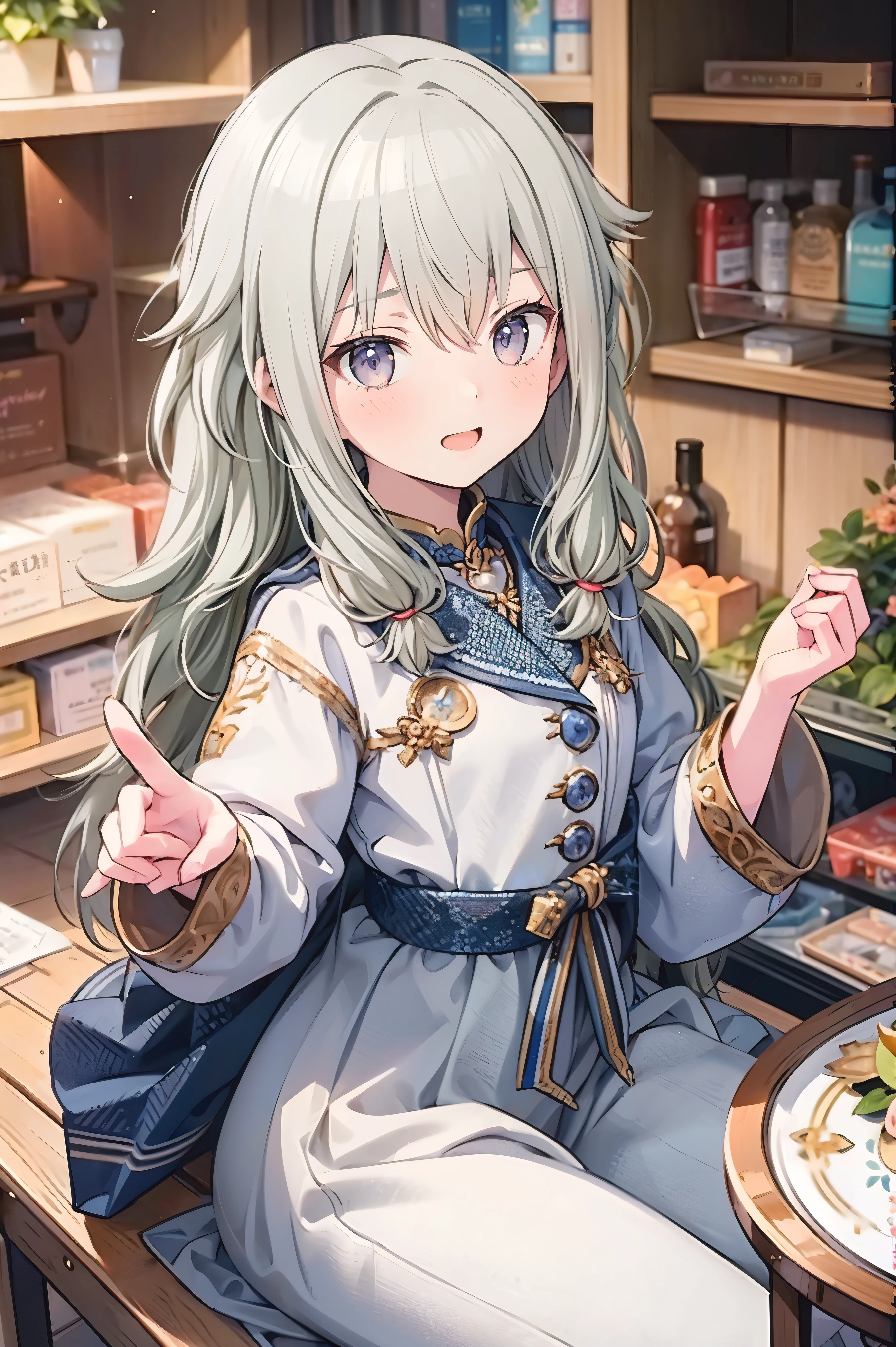 masterpiece、Best image quality、(Front facing)、good feeling、smile,Face the camera、Fluffy hair、Delicate eyes、smile、Small face、A lovely big smile, 最high quality、girl、Looks 20 years old、1 person、masterpiece, Most detailed, high quality、Shiny Hair、Very fine and beautiful bright eyeedium chest、nose blush、Very detailed, clear and beautiful face, Awards, (Anatomically correct)、Reach out、The whole body is visible,View from above,Face Focus