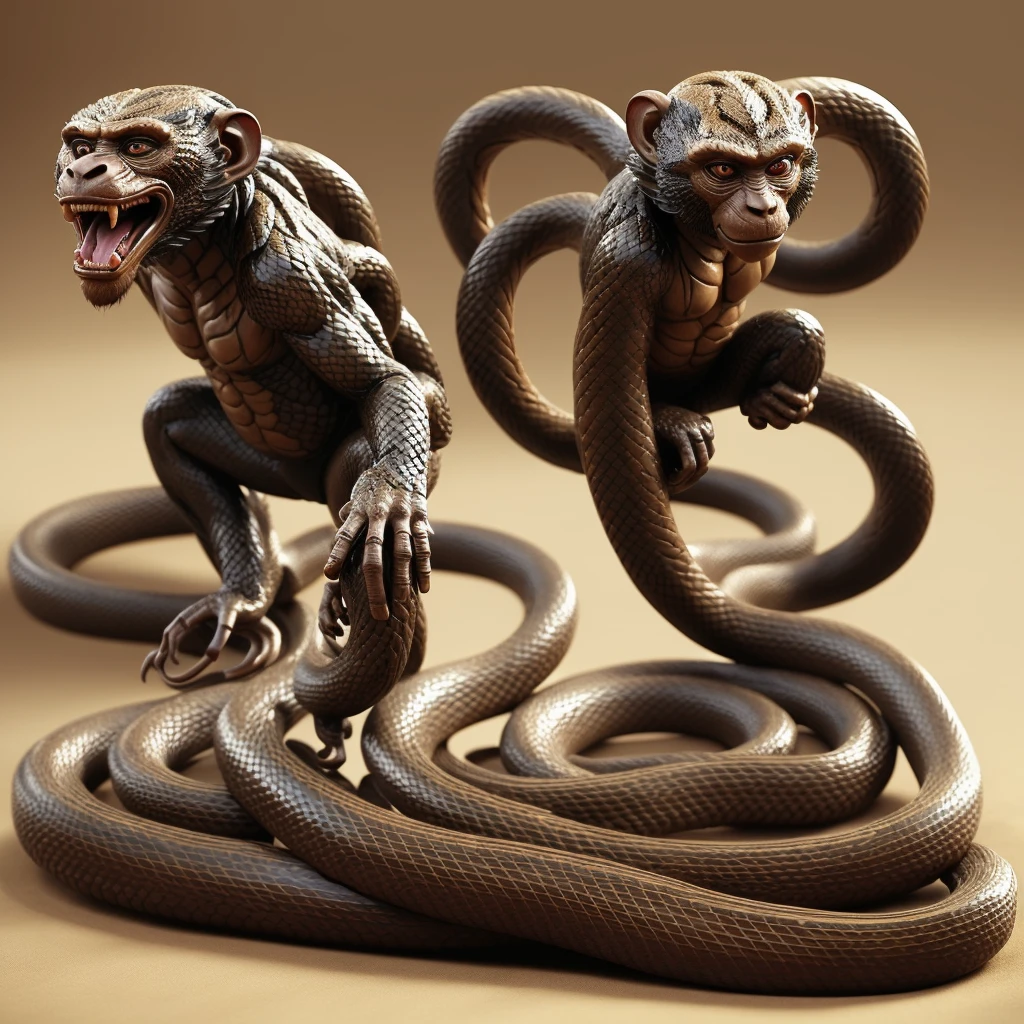 A creature that combines a monkey and a snake。Only one。