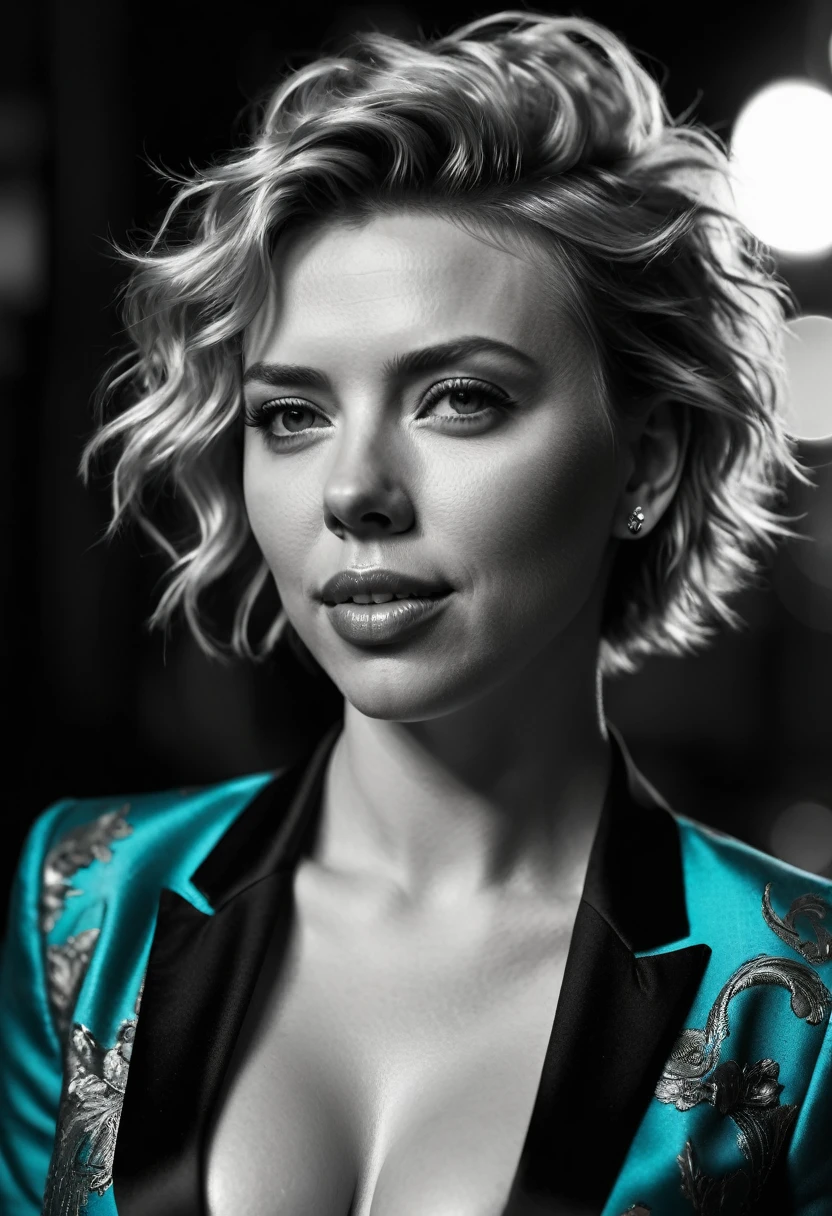 Ultra detailed, intricate detail, cinematic photo. intense backlight. Chiaroscuro. Beautiful face, intricate. Night in new york. Black and white, b&w, golden hour.
Award winning monochromatic photograph in extreme low angle full body portrait of shy smile, playful, strong Beautiful punk rock Scarlett Johansson in very ornate tight teal suit, Cleavage,. Posing smiling. Undercut, shaved redhead.
Caravaggio style. Vermeer, Goya, Caravaggio. Cleavage.