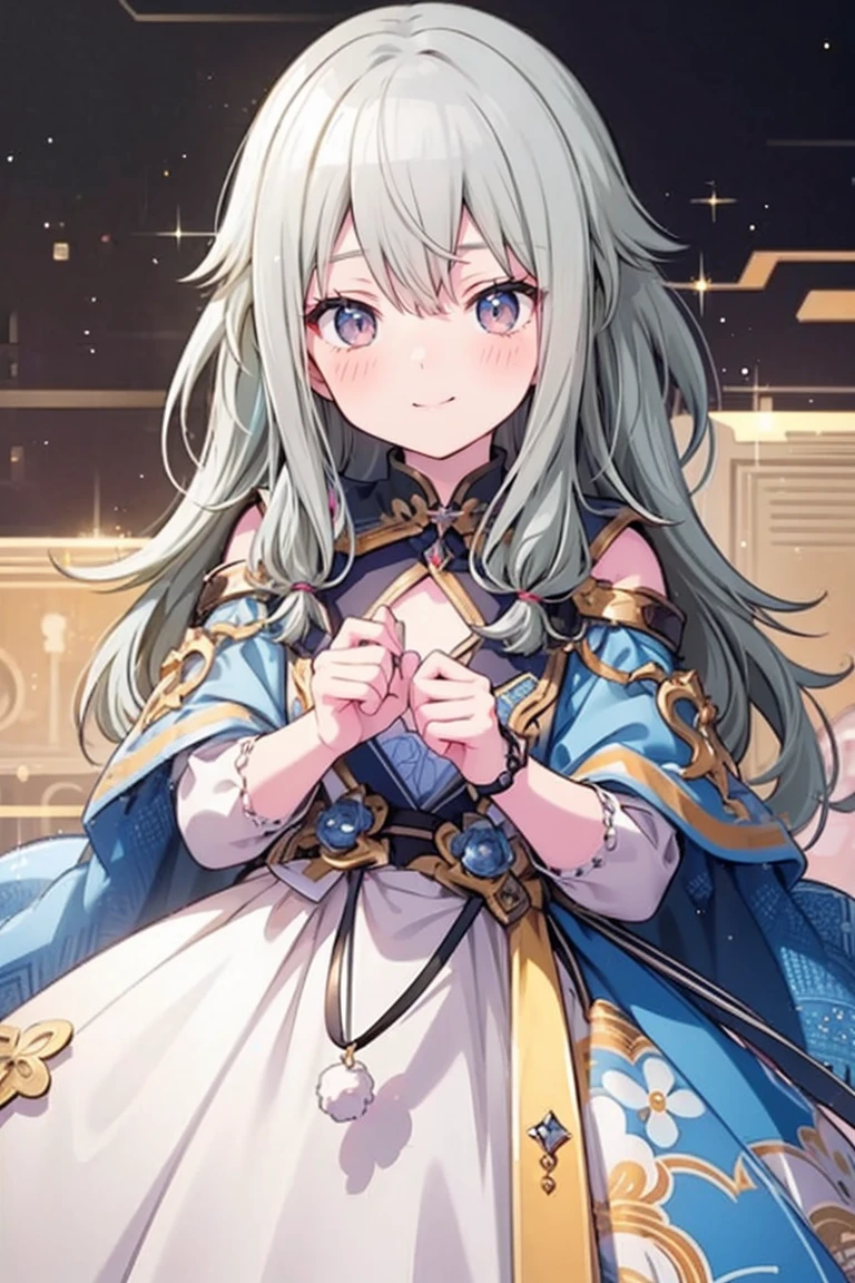 masterpiece、Best image quality、(Front facing)、good feeling、smile,Face the camera、Fluffy hair、Delicate eyes、smile、Small face、愛らしい満面のsmile, 最high quality、female、Looks 20 years old、1 person、masterpiece, Most detailed, high quality、Shiny Hair、Very fine and beautiful bright eyeedium chest、nose blush、Very detailed, clear and beautiful face, Awards, (Anatomically correct)、Reach out、The whole body is visible,View from above,Face Focus