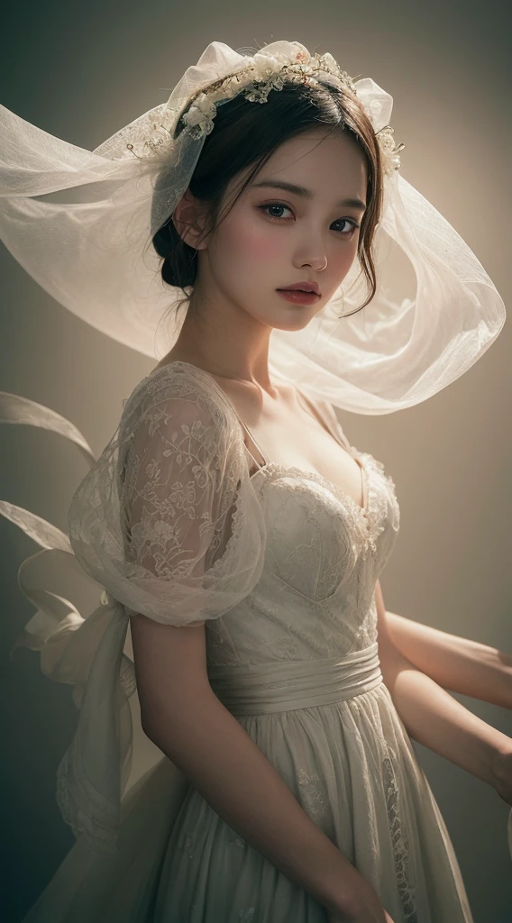 In a mystical atmosphere, shrouded in veils of wispy white smoke, Hedi Xandt's subject stands out with sharp focus. Olivier Valsecchi's digital painting mastery brings forth intricate details, reminiscent of Giovanni Battista Tiepolo's Rococo flair. Against a surreal backdrop, the artwork bursts with 8K resolution, blending high fantasy and dreamlike scenarios. Intricate patterns and textures dance across the composition, inviting the viewer to step into this ethereal realm.