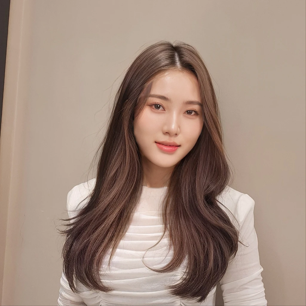 Best Quality, 8k, Masterpiece, (Portrait: 1.3), (photo realistic:1.4), (hyper realistic:1.4), Sharp Focus, looking at viewer, (smoother lighting:1.1), (increase cinematic lighting quality:0.9), realistic lighting, backlighting, light on face, ray trace, (brightening light:1.2), (Increase quality:1.4), sharp detail, (best quality real texture skin:1.4), finely detailed eyes, black_eyes, finely detailed face, 25 year old Korean woman