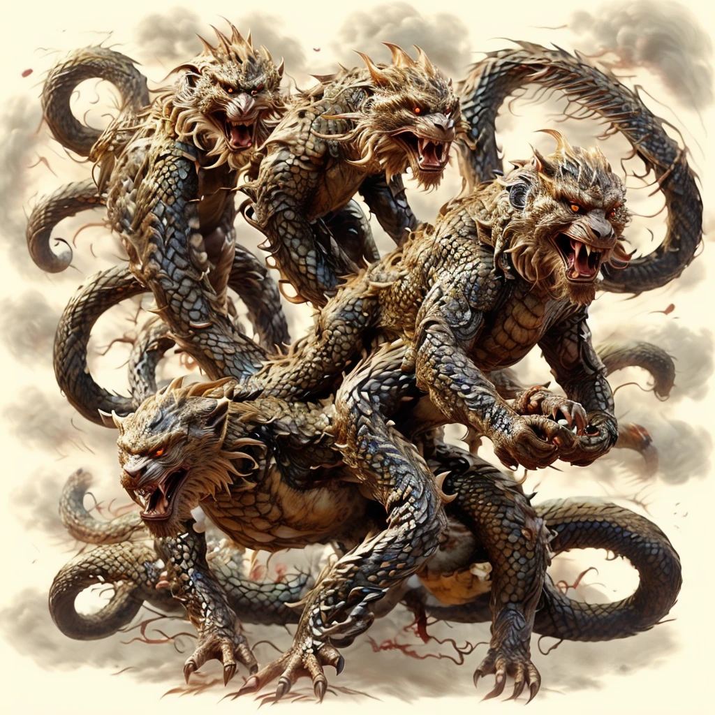 A creature that combines a monkey and a snake。