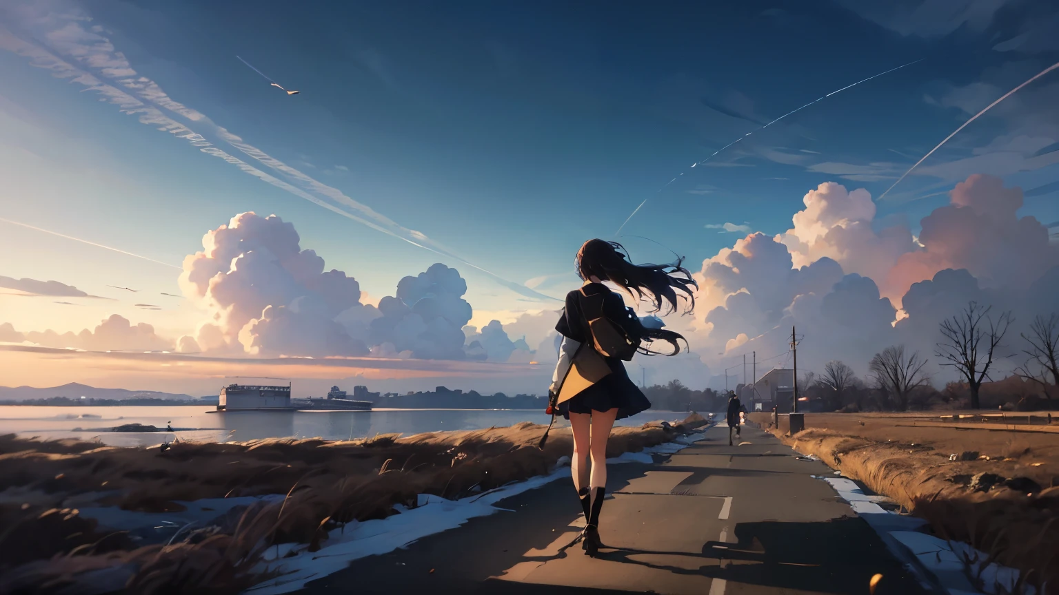 Anime girl walking in the morning light,
Makoto Shinkai Cyril Rolland, anime art wallpaper 4k, anime art wallpaper 4k,
Anime Background Art, Beautiful peaceful scene in anime, Beautiful anime artwork,
Beautiful anime scene, 4k anime wallpaper, Beautiful Art UHD 4K, Anime Art Wallpapers 8K,