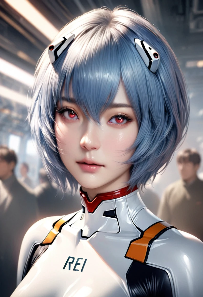 Anime Real,Soft Light, masterpiece, 最high quality,high quality,Delicate face, Realistic,photoRealistic,One girl,
Ayanami Rei,White bodysuit,Red eyes,Pilot Suit,short hair,Blue Hair,bangs,Interface Headset,turtleneck,Hair between the eyes