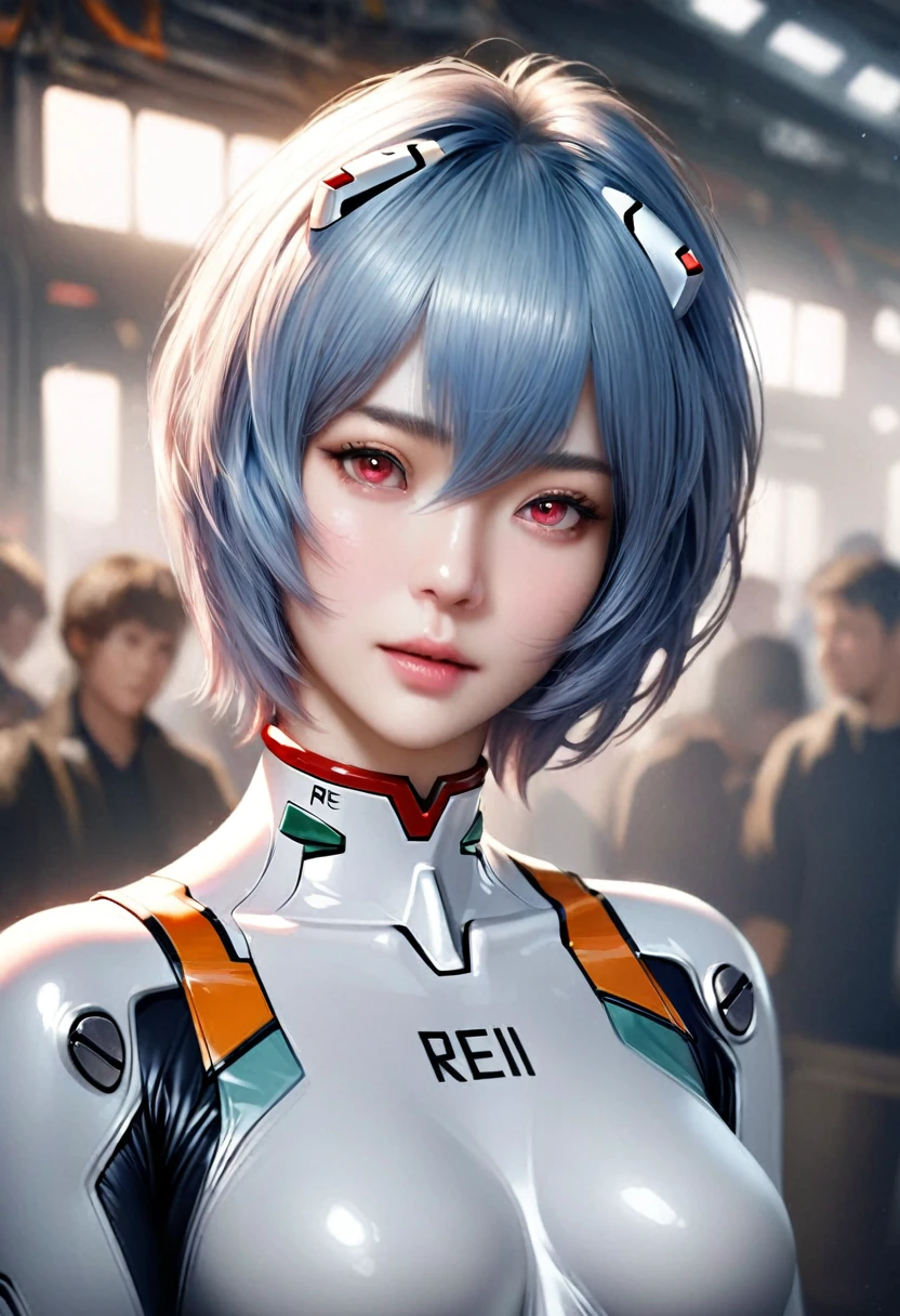 Anime Real,Soft Light, masterpiece, 最high quality,high quality,Delicate face, Realistic,photoRealistic,One girl,
Ayanami Rei,White bodysuit,Red eyes,Pilot Suit,short hair,Blue Hair,bangs,Interface Headset,turtleneck,Hair between the eyes