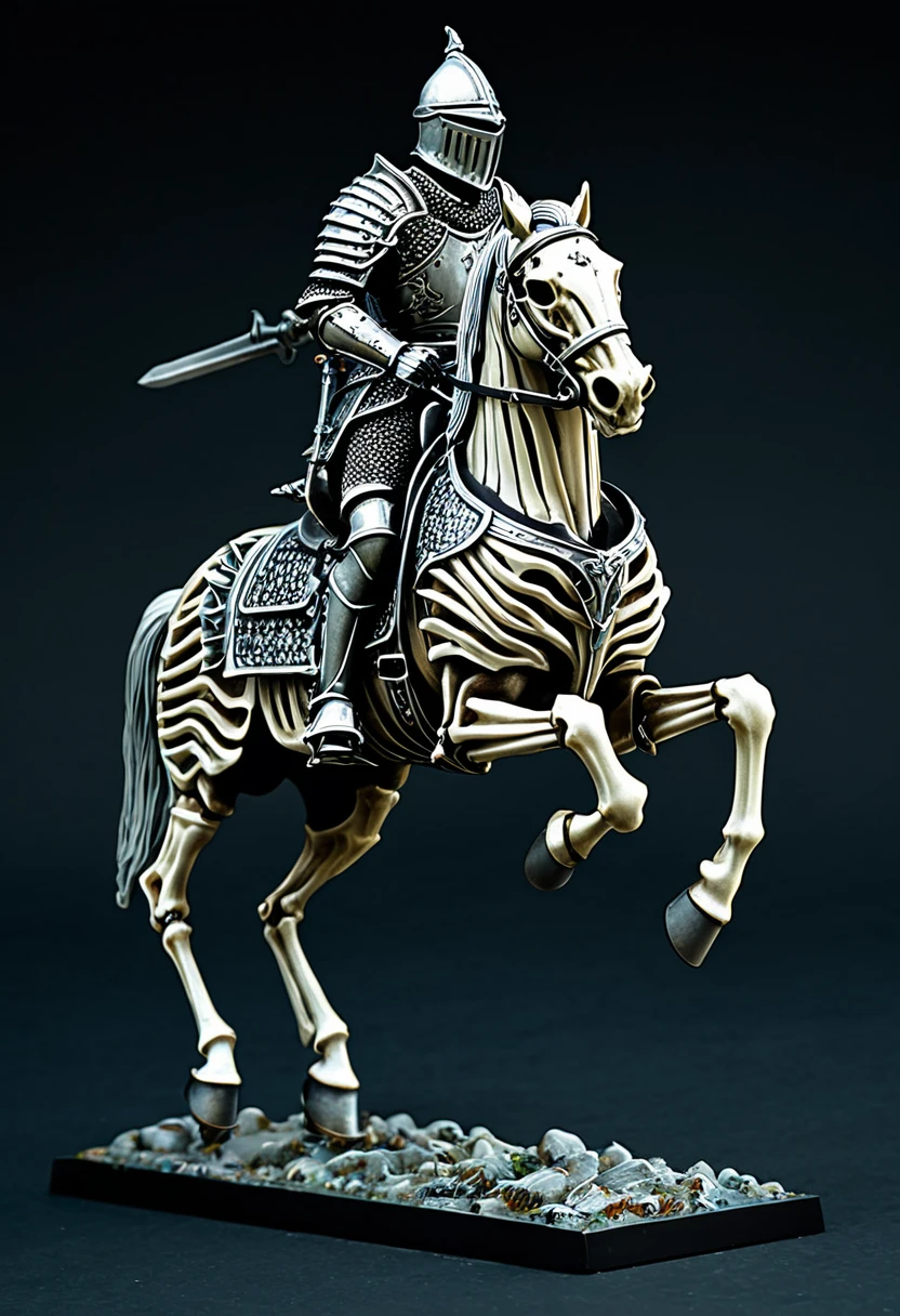 War knight mounted on a skeletal horse