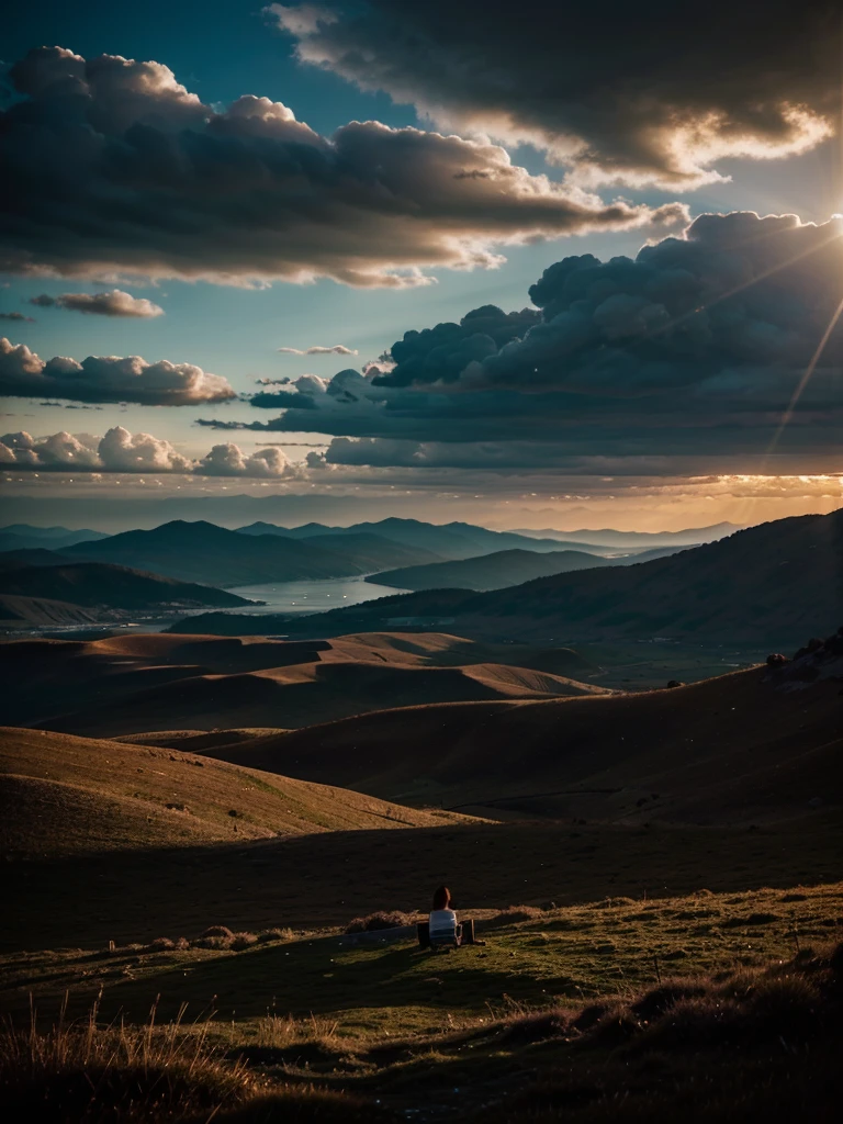 Dramatic view, dramatic lighting, peaceful and beautiful 