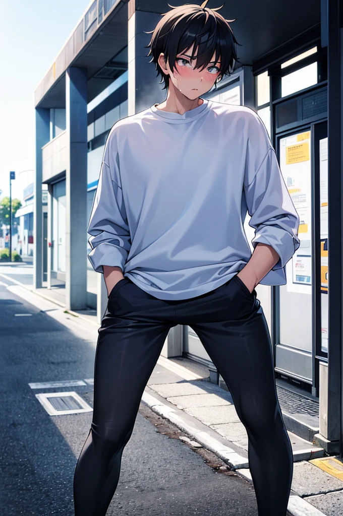 My boyfriend mutates with the power of God,Absurd,cool,,,He was a refreshing, athletic, innocent boy.,,,I was still a virgin,,boy,,,boys,,,Spiked Hair,charm,Slim figure,23 years old,,Tall,Japanese student style,,Everyday casual clothes,,,The male protagonist,,Yeah.?Why?よ!?,,Why?!?,Frightened expression,,,,,(Suddenly my lively crotch was completely castrated in the street:1.3),(Completely castrate the lively crotch:1.3),(I failed miserably at becoming an adult man.),,Super manly is slowly declining,,The end of a romantic relationship with her,Daytime,Smooth,Skin texture,Functional beauty,youth,shine,,Breeze,A speck of dust,Natural light,face,hand,eye,blush,tears,,,Saliva,,,Urinary incontinence,Urinary stains,,Accuracy,,Ultra correct,Biological,Excellent detailed anatomy,4K,8k,Highest quality,Male Focus,,Depth of written boundary,Character Portrait,{Body modification,The future where I live as an anal pet,An undeniable future,A confirmed future,}