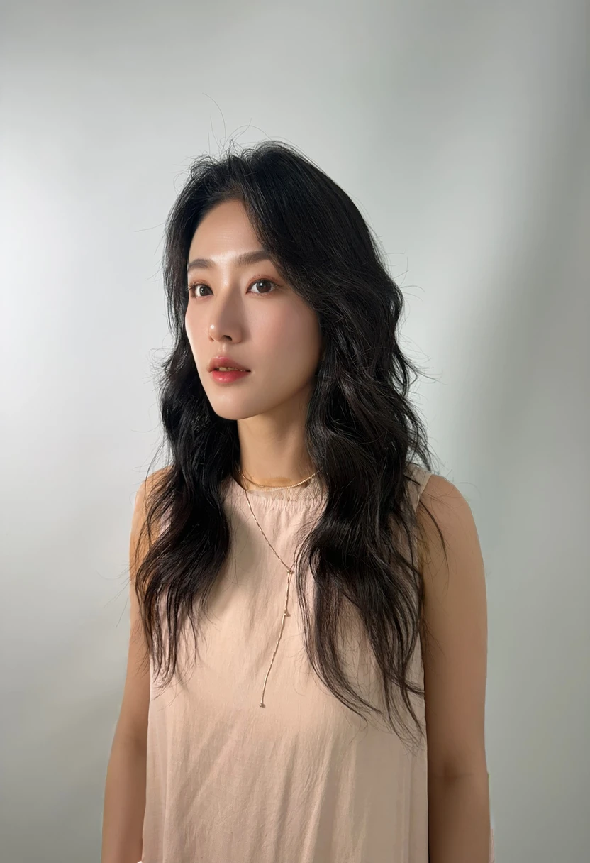 Best Quality, 8k, Masterpiece, (Portrait: 1.3), (photo realistic:1.4), (hyper realistic:1.4), Sharp Focus, looking at viewer, (smoother lighting:1.1), (increase cinematic lighting quality:0.9), realistic lighting, backlighting, light on face, ray trace, (brightening light:1.2), (Increase quality:1.4), sharp detail, (best quality real texture skin:1.4), finely detailed eyes, black_eyes, finely detailed face, 25 year old Korean woman
