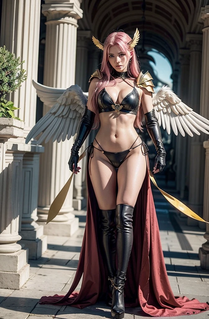 a close-up of a woman with a skull on her shoulder, Anjo majestoso de fully body, girl angel knight, Angel in plastic armor, tall female angel, beautiful angel girl ciborgue, beautiful female cleric, cushart krenz arte chave feminino, seraphim, goddess. extreme hight detail, ( ( concept character art ) ), Araffe Angel with golden wings walking on a street, Anjo majestoso de fully body, super wide angel, wide angel shot, wide angel, epic angel wings, foto do corpo da goddess cinematográfica, epic angle and pose, angelic wings on her back, thick, Panas, to share, beautiful angel girl, beautiful angel, distant shot of tall angel, foto gigante e impressionante da goddess, there is a woman with pink hair, fully body, fully body, looking at the camera, Guweiz&#39;s Unstyled Artworks, ! artegerm dream, Lois van Baarle e Rossdraws, estilo de arte realisitic, model iG | artegerm, Sem style Ross Tran, inspired by Ross Tran, artegerm style, artegerm e atey ghailan, Gold-plated Araffe in front of a building, angelic golden armor, unreal motor render Knights of the Zodiac, golden goddess athena, like a mystical valkyrie, ornate cosplay, greek goddess athena, usando golden armour, 3 d goddess minerva, Knights of the Zodiac,Very beauthful, mystical atlantean valkyrie, usando golden armour, gold wings, Shaka de Virgem, Knights of the Zodiacs, HDR, 8k, Original character, high resolution, high détail, facefocus, portraite, , middle Ages, Classicism, style of Andrey Atroshenko, painting-like, realisitic, detailed symmetrical eyes, detailed gorgeous face, Figurative, fine arts, oil on canvas, HDR,8k, high resolution, high détail, facefocus, front front, moon jewelry on forehead, gold new moon shaped jewelry on the forehead, angry expression, sad expression, golden armour, (Altogether_phi:1.5), ([long  hair]:1.8), (whole body:1.8), (imagem de fully body em pé:1.8), (Upper Body Up:0.3),