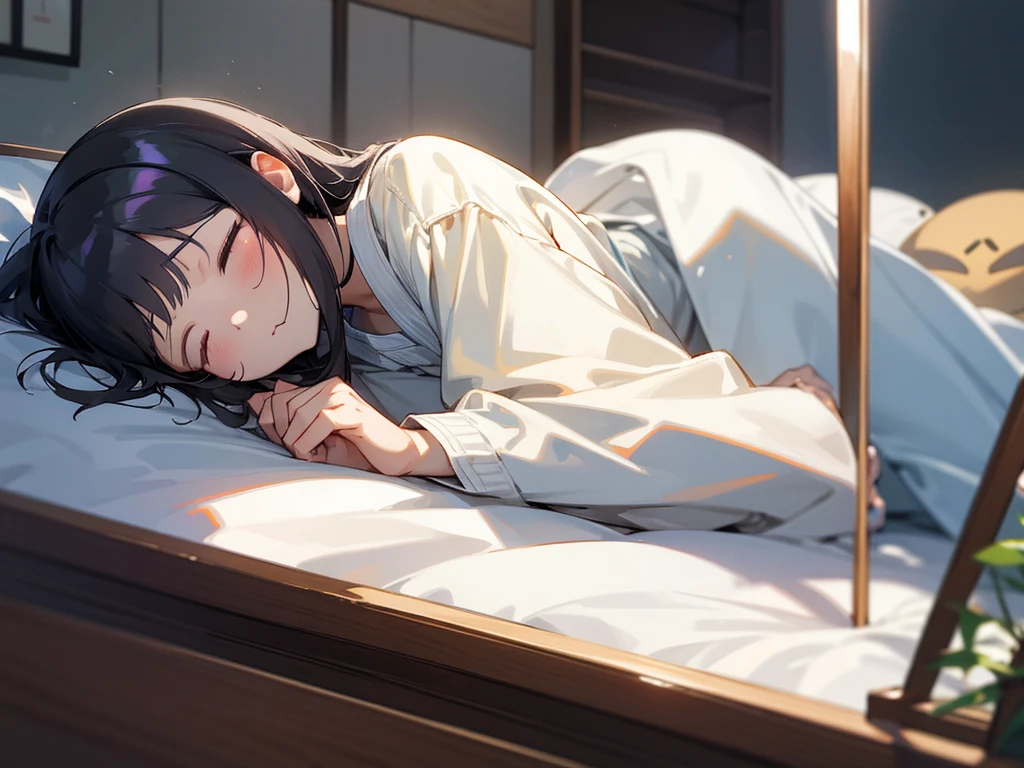 Pleasant rhythm、Balances the autonomic nervous system。Anime taste、A girl is sleeping、、afternoon nap、darknesoonlight