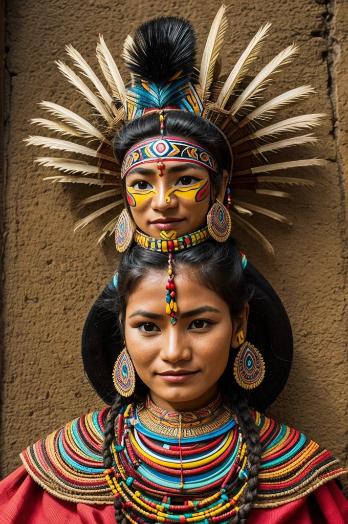 Can you generate an art of the Puruha culture of Ecuador in stijil style?