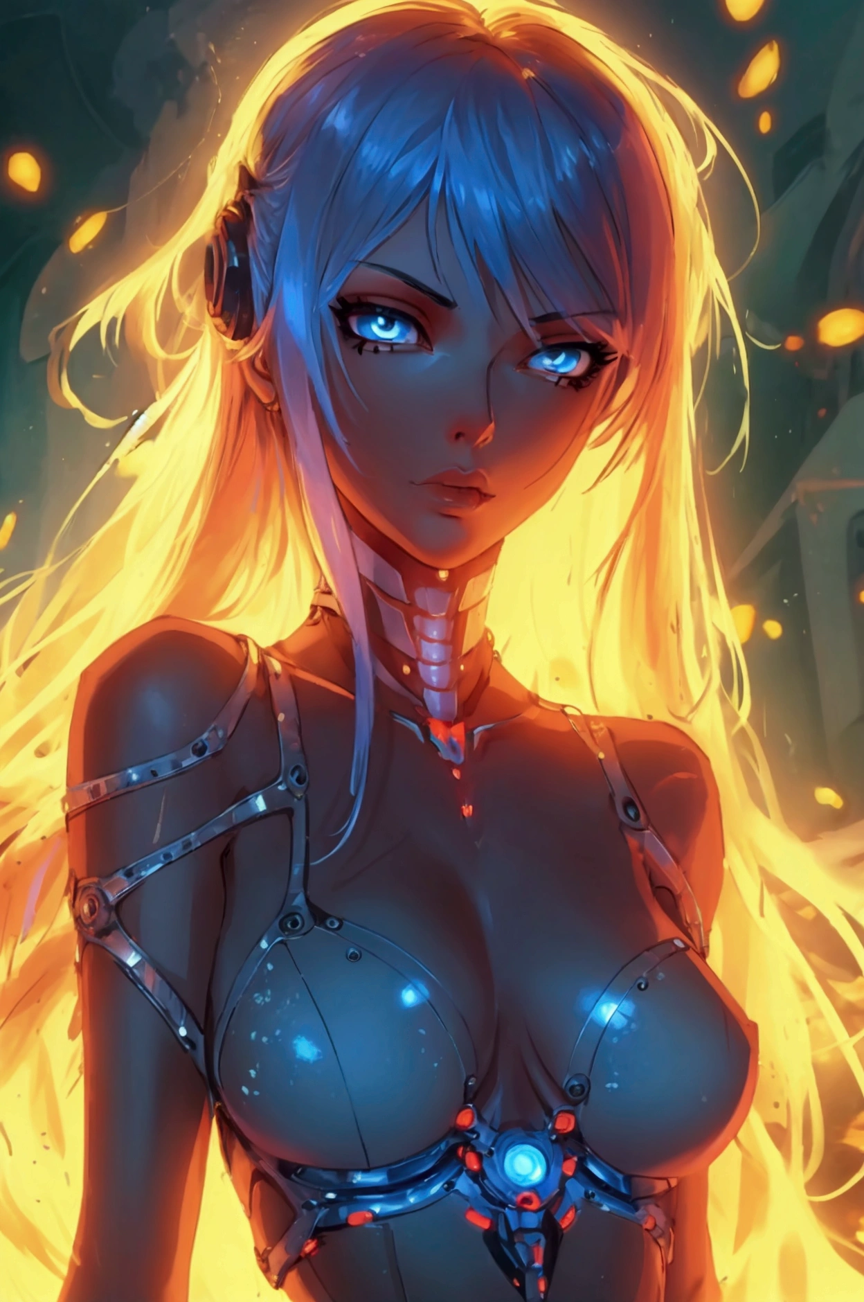 Cybermachina Gdynia as a girl, best quality, expressive eyes, perfect face, masterpiece, slim body, very long legs, detailed stomach, detailed hips, detailed legs, carefully drawn toes, carefully drawn feet, carefully drawn hands, best quality, drawn with careful, Dynamic Angle, Highly detailed, seductive eyes