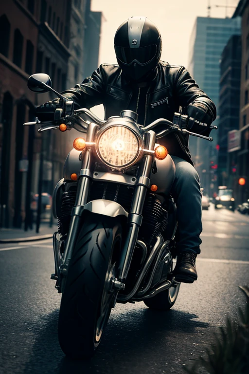 biker on motorcycle,realistic,detailed,dynamic,action,high-resolution,photorealistic,intricate,dramatic-lighting