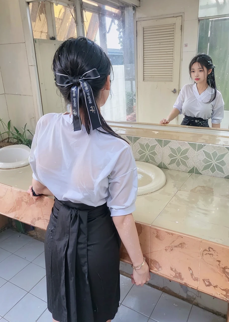 beautiful girl, Korea, 2 persons, Double shots, full body picture, 18-20 years old, Sexy, (gorgeous face, Beautiful face shape, beautiful eyes, Beautiful nose, red lips), (long hair), ((Thai sarong, Random Colors, thin)), ((shower)), ((Huge breasts, breast augmentation, big breast)), (((ผอมthin, ผอมthin, Flat stomach, Beautiful legs, Slender legs), (ร่างกายwetโชก), (((no underwear.))), (((Bend over, Growing rice))), ((Thai rice field, people, natural, field edge, transplanting rice seedlings)), ((beautiful girl, long hair)), ((Put in a cloth bag, Random color sarong, stand)), ((Huge breasts, Beautiful breasts)), ((wet)), ((stream,natural, Women's bodies make their breasts bigger., Wear a spinning outfit ,gigantic breast)), ((Behind the scenes, rice fields))