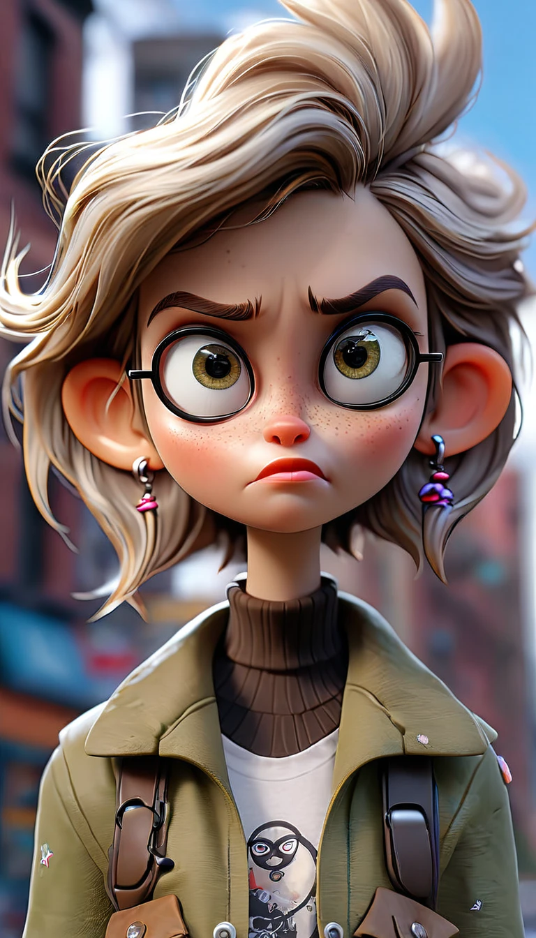 Little cite girl, hipster, mad sky hallucination  Jack Nilsion detailed face features, sharp eyes, extremely detailed, photorealistic, highly detailed, organic,
dynamic, unreal engine, depth of field, ultra high quality model, high definition,
intricate details, crisp quality, 8k, hdr