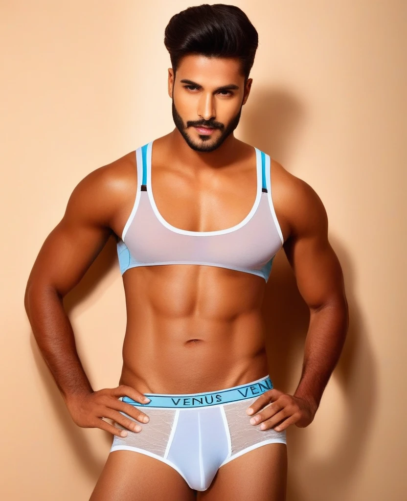A man in Indian LUX VENUS undervest and LUX Classio underwear