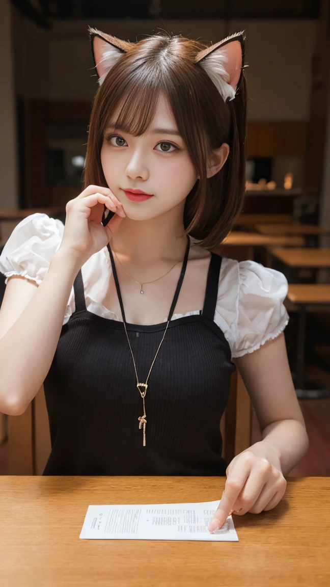 Tabletop, Highest quality, figure, Very detailed, In detail, High resolution, 8k wallpaper, Perfect dynamic composition, Cat ear、Cat ear、Cat ear