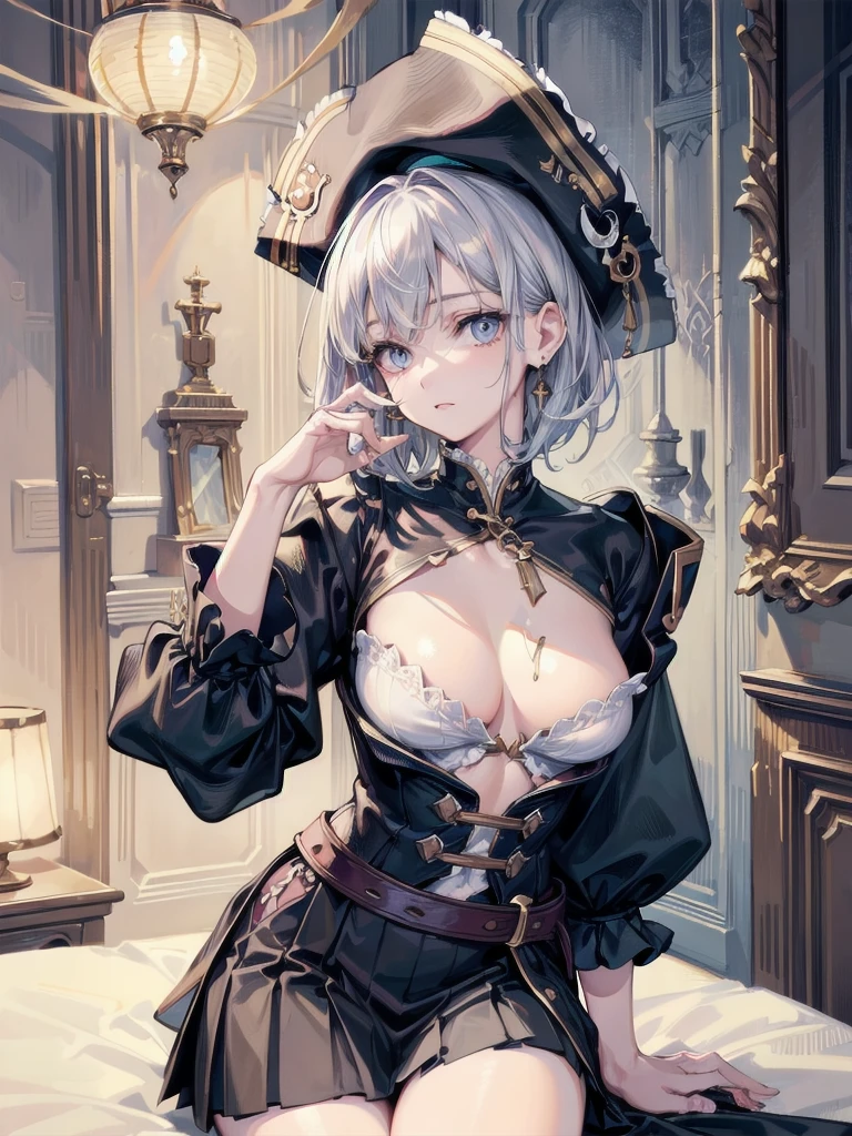 nsfw,{masterpiece},（absurderes，A high resolution，ultra - detailed），1girll，a matural female，whaite hair，long whitr hair，bluntbangs，eBlue eyes，Black nun turban，Black nun dress with gold trim，longer sleeves，Delicate eyes and delicate face，Blow your head in a prayer position，A melancholy look，intricately details，Break the art of mosaics，essentials，Colored inlay、Intricate patterns、Tile design、Durable surface、Time-honored technology BREAK macro photography、Extreme close-up、Complicated details、enlarged textures、Amazing clarity、Hidden beauty、Immersive perspective breakthrough 、Create by hand、Handmade products、Unique design、Complicated details、Creative expression、exquisite craft，Bright Cathedral of God，waxy candles