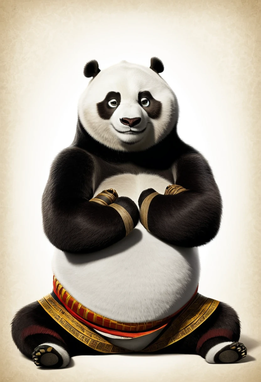 Stylish portrait of Kung Fu panda