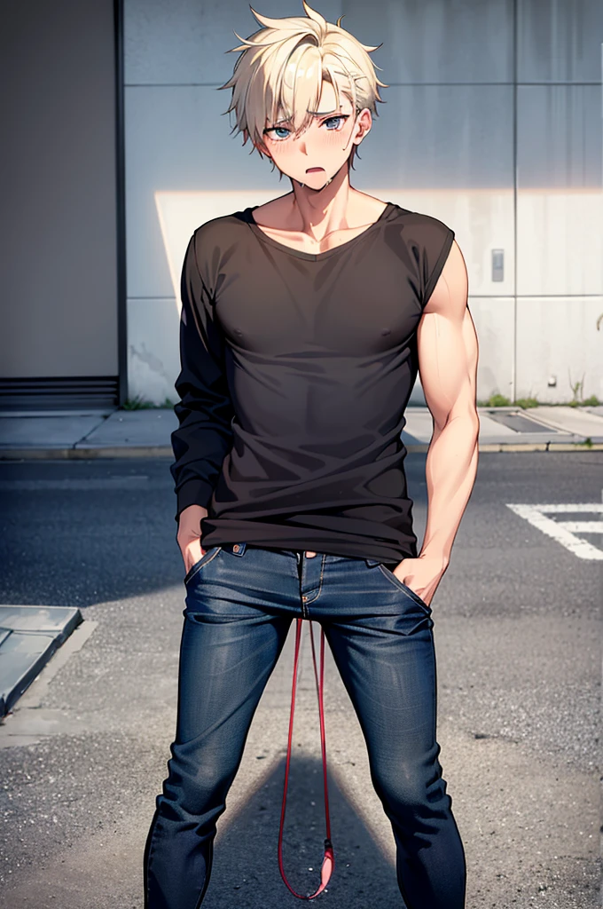 God changed the body of my beloved boyfriend,(Only the boyfriend is absurd),cool,,,He was a refreshing, athletic, innocent boy.,,,I was still a virgin,,boy,,,boys,,,Spiked Hair,charm,Slim figure,23 years old,,Tall,Japanese student style,,Everyday casual clothes,,,The male protagonist,,With a frightened look on his face,,,,,Yeah.？why!?,,whyだ!?,,(Suddenly my lively crotch was completely castrated in the street:1.3),(Completely castrate the lively crotch:1.3),(I failed miserably at becoming an adult man.),,Super manly is slowly declining,,Castrated male,,,Female sexual sensitivity rises sharply,,,Daytime,Smooth,Skin texture,Functional beauty,youth,shine,,Breeze,A speck of dust,Natural light,face,hand,eye,blush,(tears,,,Saliva,,,Urinary incontinence,Urinary stains),,Accuracy,,Ultra correct,Biological,Excellent detailed anatomy,4K,8k,Highest quality,Male Focus,,Depth of written boundary,Character Portrait,Men&#39;s Finish,