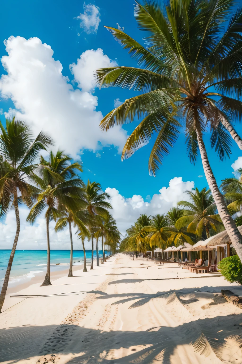 beach palm trees landscape