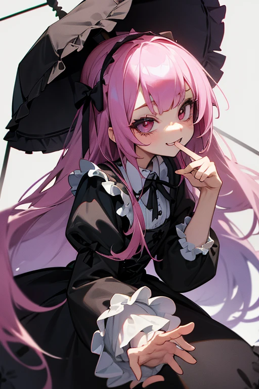 Cutesy、Cunning、Extremely cute、girl、Gothic Lolita Costumes、Bad personality、abuse、Evil Smile、Brat、Brat、Saucy