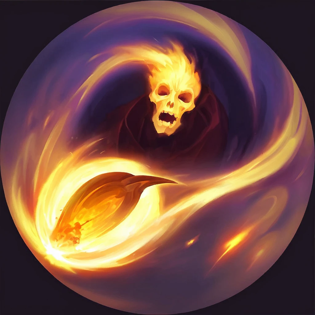 I want an icon , that represents someone being consumed by darkness,
curse