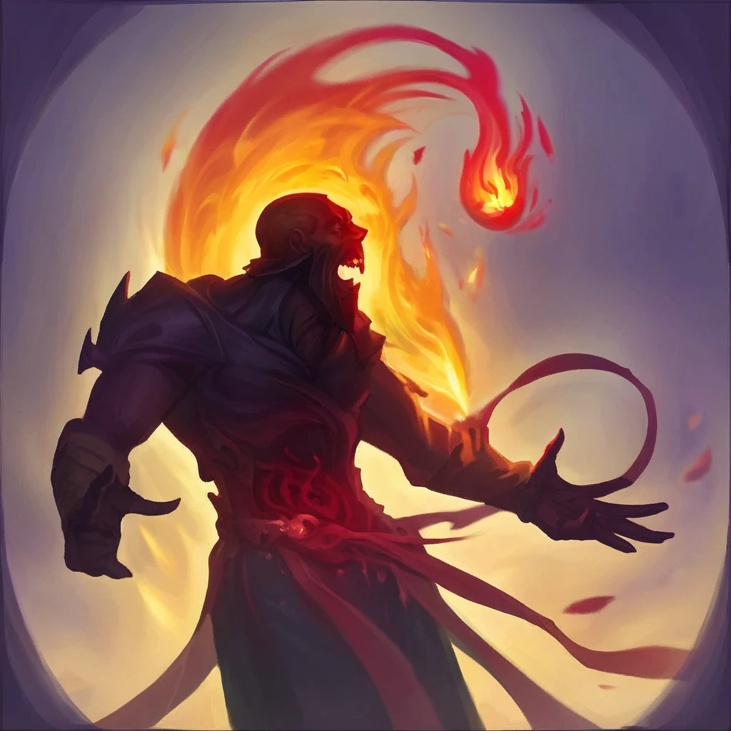 I want an icon , that represents someone being consumed by darkness,
curse