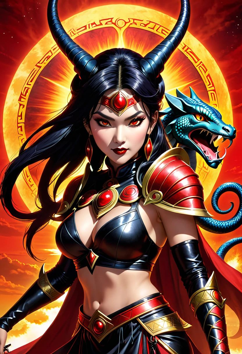 Slayer of Apep, Kiss Of Death, Elara, Legacy of the Red Sun --ar 2:3