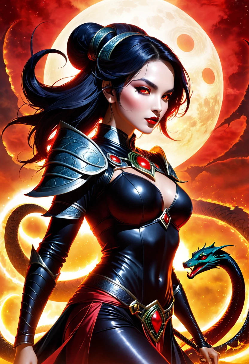 Slayer of Apep, Kiss Of Death, Elara, Legacy of the Red Sun --ar 2:3
