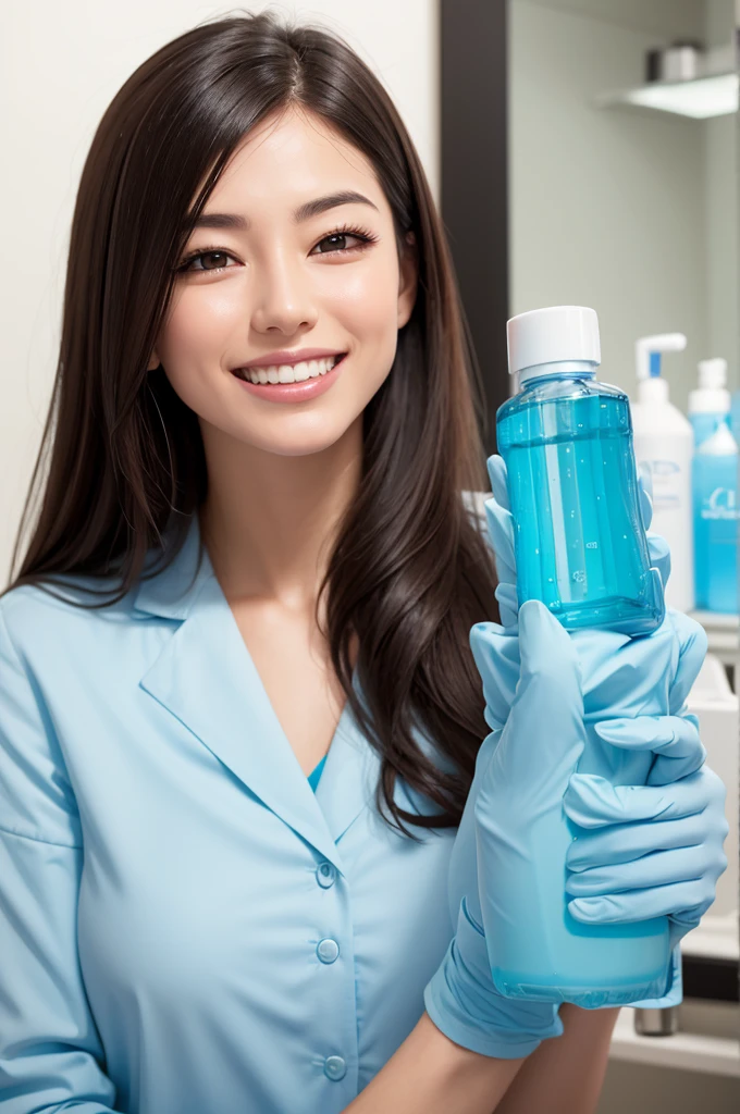 A mouthwash bottle recommended by dentists