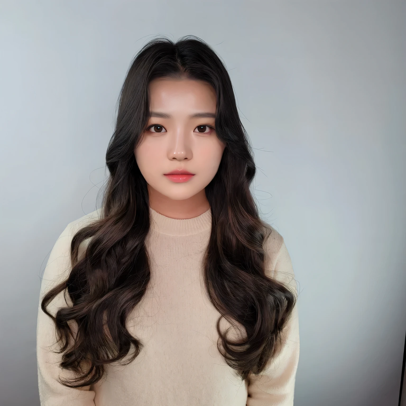 Best Quality, 8k, Masterpiece, (Portrait: 1.3), (photo realistic:1.4), (hyper realistic:1.4), Sharp Focus, looking at viewer, (smoother lighting:1.1), (increase cinematic lighting quality:0.9), realistic lighting, backlighting, light on face, ray trace, (brightening light:1.2), (Increase quality:1.4),sharp detail, (best quality real texture skin:1.4), finely detailed eyes, black_eyes, finely detailed face,25 year old Korean woman
